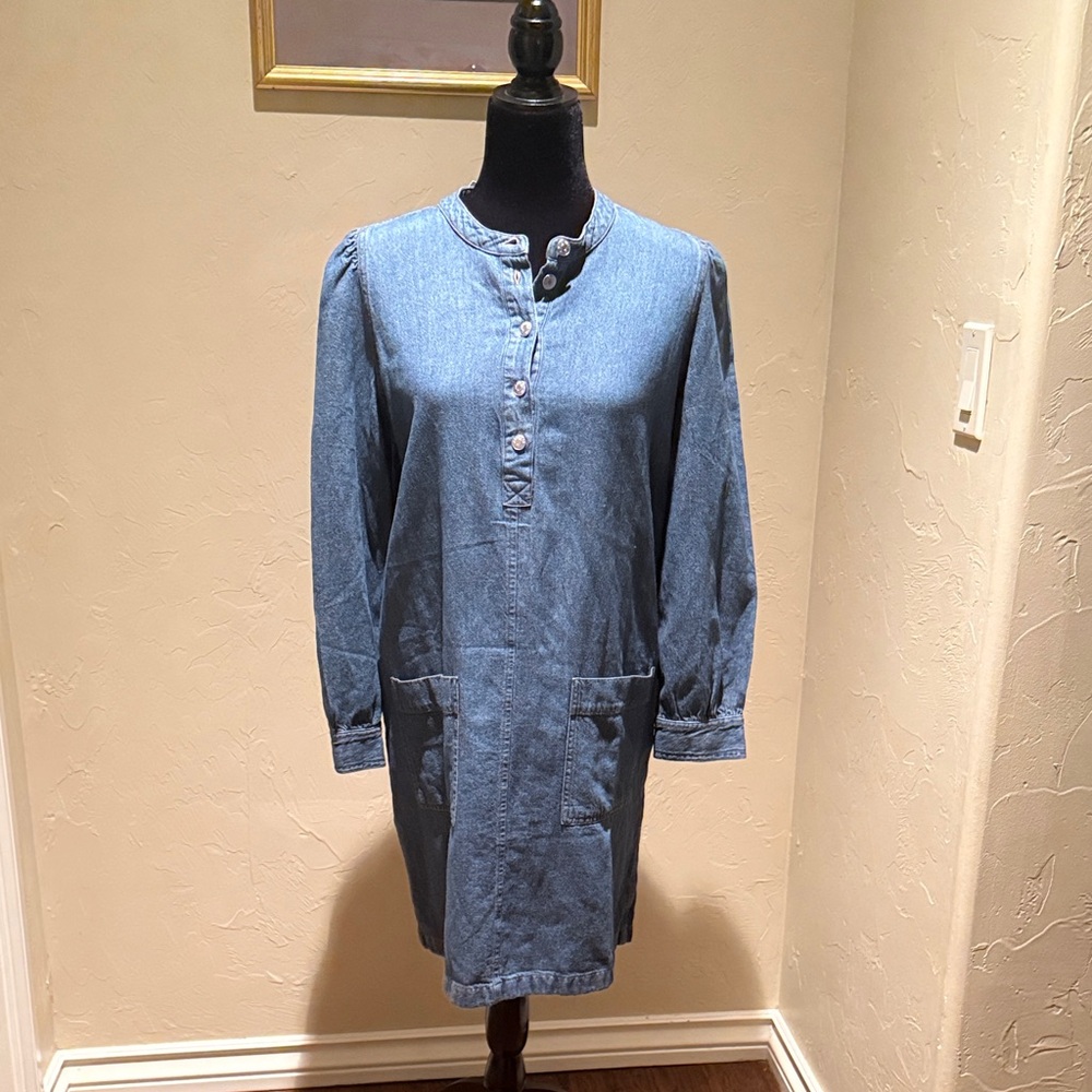 Madewell Medium Blue Denim Dress NWT